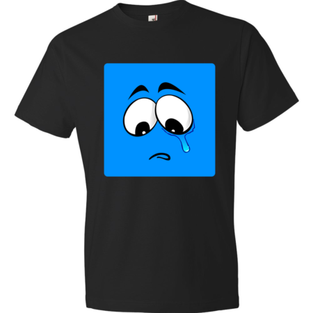 Sad-Smiley-Lightweight-Fashion-Short-Sleeve-T-Shirt-by-iTEE.com