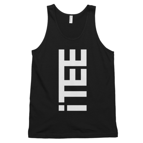 iTEE-Black-Vertical-Logo-Front-Fine-Jersey-Tank-Top-Unisex-by-iTEE.com