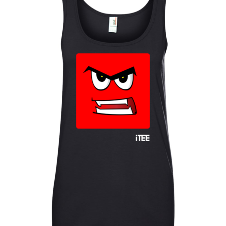 Angry-Smiley-Ladies-Missy-Fit-Ring-Spun-Tank-Top-by-iTEE.com