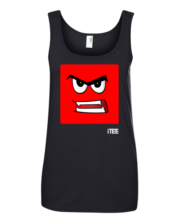 Angry-Smiley-Ladies-Missy-Fit-Ring-Spun-Tank-Top-by-iTEE.com