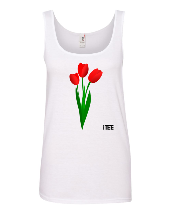 Tulips-Ladies-Missy-Fit-Ring-Spun-Tank-Top-by-iTEE.com