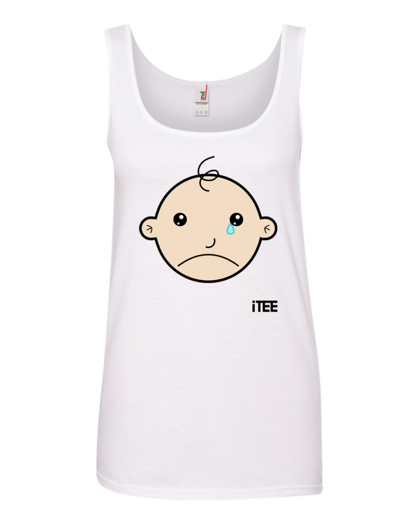 Crying Child Ladies Missy Fit RingSpun Tank Top iTEE