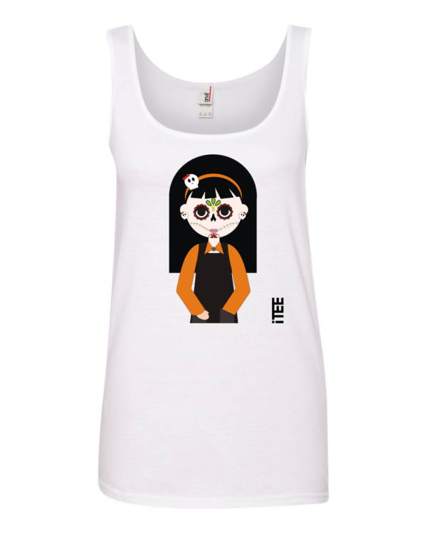 Day of the Dead Ladies Missy Fit Ring-Spun Tank Top by iTEE.com
